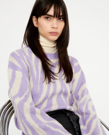 lilac zebra jumper